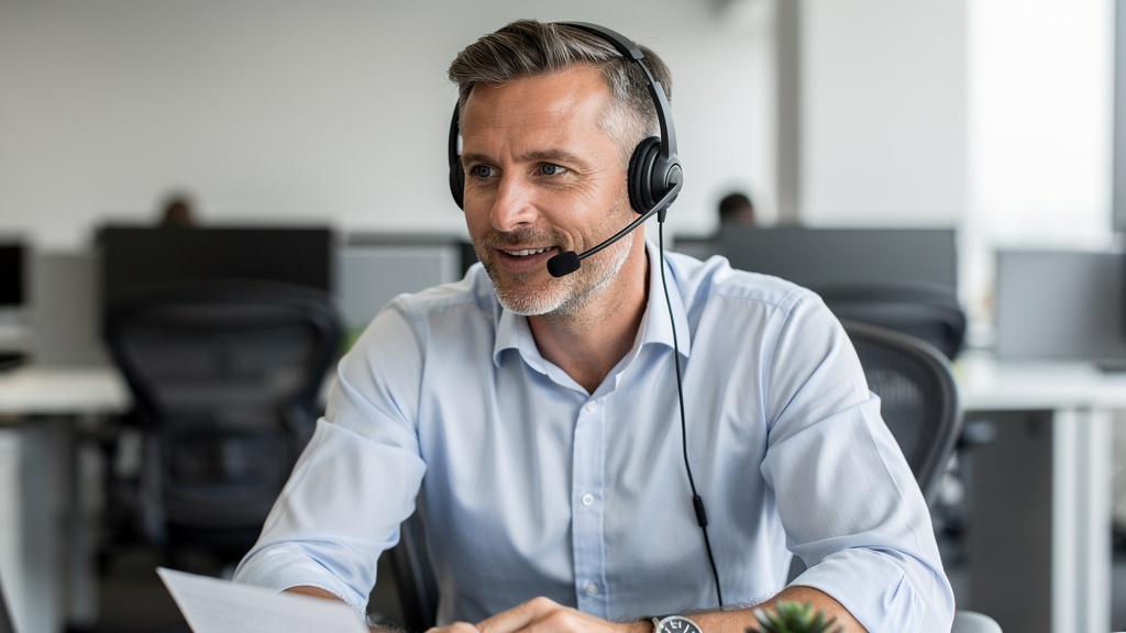 Conscious Health Connections call team member on a headset